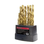 Toolman 21 Pc Hss Titanium Coated Drill Bit Set. Fixed Price $17.99.