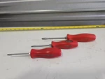 Lot Of 3 Snap-on Red Handle Screwdriver/flat Heads. Fixed Price $44.16.