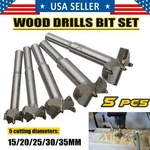 5PCS Forstner Woodworking Drill Bit Set Boring Hole Saw Cutter Tools 15-35M. Fixed Price $13.95.