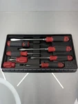 Mac Tools Eight Piece Grip Combo Screwdriver Set In Red Sdbhdr. Fixed Price $120.00.