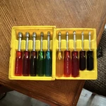 Xcelite 10-PIECE Nut Driver Set Hex Multicolor Handles Includes Case. Fixed Price $45.00.