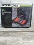 Pittsburgh 32 Pc Screwdriver Set - Tpr Handles, Carrying Case, Carbon Steel. Fixed Price $25.97.