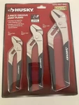 Husky 3-PIECE Groove Joint Pliers #1013 957642. Fixed Price $30.00.