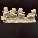 Snowbabies By Department 56 "pull Together" Figurine Bisque Porcelain. Fixed Price $32.99.