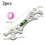 2PCS Stainless Steel Multifunction Bathroom Wrench Tool With Hex Keys - New. Fixed Price $11.95.