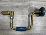 Vintage Tru Test 1253TT Ratcheting Hand Drill Bit Brace Auger Blue Made Usa. Fixed Price $16.50.
