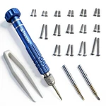 Ptslkhn Eye Glass Repairing Kit, S2 Steel Screwdriver With Blue 2IN1-SCREWS. Fixed Price $7.85.