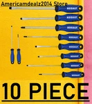 Kobalt 10-PIECE 6" Magnetic Screwdriver Set Pro Grip Hand Tool Kit. Fixed Price $31.72.