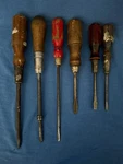 Vintage Lot Of Wood-handled Screwdrivers Antique Tools Garage Collectibles. Fixed Price $15.00.