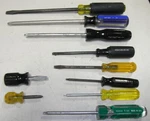 10 Pc. Screwdriver Set Made In Usa Pratt-read Great Neck Husky Slotted Philli.... Fixed Price $27.59.
