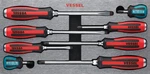 Vessel VST-9308EVA Megadora Jawsfit Tang-thru Screwdriver 8PC. Set. Fixed Price $106.78.