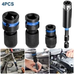 Impact Socket Adapter Set 1/2 3/8 Drive To 1/4"HEX Bit For Ratchet Wrenches. Fixed Price $13.98.