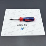 Snap-on Tools New Red White Blue 7/32" Tip Flat Head Hard Grip Screwdriver SHD2. Fixed Price $69.95.