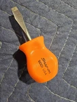 Snap On Tools Stubby Flat Blade Screwdriver SDD1 Orange Hard Handle Nice. Fixed Price $19.99.