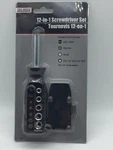 Tool Bench Hardware 12-IN-1 Magnetic Screwdriver Set Bits/sockets Handle Storage. Fixed Price $6.90.