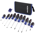 Workpro 10-PIECE Magnetic Screwdriver Set With Pouch, Phillips, Blue Black. Fixed Price $32.32.
