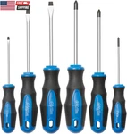 6PCS Magnetic Tip Screwdriver Set, 3 Phillips And Flat, Professional Cushion. Fixed Price $18.04.
