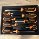 Matco Tools SS08C 8PC Screwdriver Set Cushion Grip Flat/slotted Steel. Fixed Price $140.00.