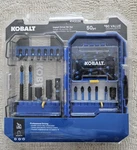 50 Piece Kobalt Impact Driver Bit Set 4143036 For " Square, Torx, Phillips. Fixed Price $10.11.