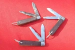 Lot Of 3 Klein Tools Electrician Lineman Knife Knives Used Good Bail Screwdrvr. Fixed Price $44.00.