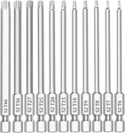 11 Piece Security Torx Bit Set (T6-T40), 1/4 Inch Hex Shank S2 Steel Small. Fixed Price $14.76.