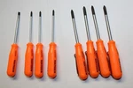 Matco Tools 8-PIECE Orange Handle Pocket Combination Screwdrivers Lot Germany. Fixed Price $75.00.