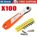Ratcheting Right Angle Screwdriver Hex 90 Degree Offset + 10PC Bits Set!. Fixed Price $316.39.