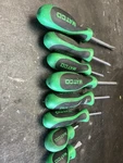 Matco Tools SSG8C Soft Grip Green Piece Screwdriver Set In Great Shape. Fixed Price $104.94.