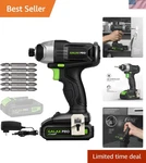 Compact 20V Lithium Ion Impact Driver With Charger & 6 Bits - Versatile Tool. Fixed Price $69.99.