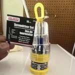 Tool Shop 14-PIECE Screwdriver Set Yellow/clear Hard Carrying Case. Fixed Price $20.69.