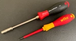 Lot Of (2) Wiha Drivers Insulated PH1 & 1/4 Nut Made Germany. Fixed Price $18.65.