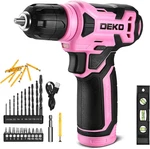 Dekopro 8V Cordless Drill, Set With 3/8"KEYLESS Chuck, 42PCS Acessories, B. Fixed Price $31.76.
