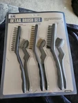New Harbor Freight Pc Steel, Nylon & Brass 9" Detail Brush Set 69526. Fixed Price $7.00.
