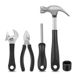 17 Pcs Yellow Home Repair Hand Set Toolbox Hammer Plier Wrench Screwdriver. Fixed Price $16.49.