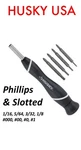 Husky 8-IN-1 Precision Screwdriver Set Phillips PH000 & Slotted Flathead 7501. Fixed Price $19.99.