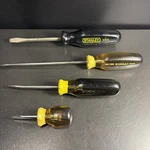 Vtg Stanley Workmaster Screwdrives, Lot Of 4: 66-196, 65-203, 66-191, Black. Fixed Price $24.49.