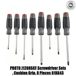 Proto J1208SCF Screwdriver Sets, Cushion Grip, Pieces 61XK43. Fixed Price $165.92.