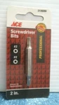 Ace Screwdriver Bits Double Ended 2" (2139269) Fs. Fixed Price $10.00.
