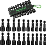 Swanlake 20PCS Power Nut Driver Set For Impact Drill, 1/4 Hex Head Bit. Fixed Price $13.38.