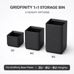 Gridfinity 1 Bin Modular Drawer Storage 3U 6U 9U Fits Standard Base Plates. Fixed Price $5.99.