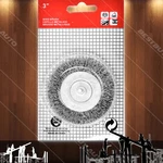 Medium Duty 4500 Rpm 3" X 1/4" -1-8" Crimpled Steel Power Drill Cup Wire Brush. Fixed Price $11.39.