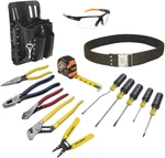 Klein Electrician Kit With 14 Tools & 8-POCKET Leather Pouch. Fixed Price $433.99.