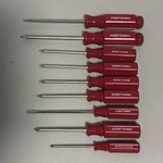 Vintage Craftsman 9 Pc Phillips Slotted Screwdriver Set 41053 Wf Solid Red Usa. Fixed Price $54.00.