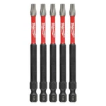 Milwaukee 48-32-4579 T25 Torx Shockwave Impact 3-1/2" Power Bits (5 Pk). Fixed Price $12.97.