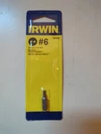 Irwin #6 Spanner Insert Bit 3153163 1/4" Hex Shank, Security Screwdriver. Fixed Price $6.32.