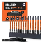 Baker Bolt Impact Hex Bit Set 14PC Robertson Magnetic Holder Extension New. Fixed Price $20.00.