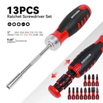 Geinxurn Ratcheting Automotive Screwdriver Multi-bit 13 Torx Phillips Flat. Fixed Price $27.99.