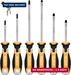 6-PIECE Magnetic Screwdrivers Set, 3 Phillips And Slotted Tips Professional Cu. Fixed Price $11.80.