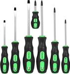 7-PIECE Magnetic Screwdrivers Set, 4 Phillips And 3 & Slotted, Green. Fixed Price $11.94.