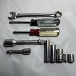 10 Pc Mixed Vintage Husky Wrench Nutdriver Sockets Deep Point Set. Fixed Price $25.99.